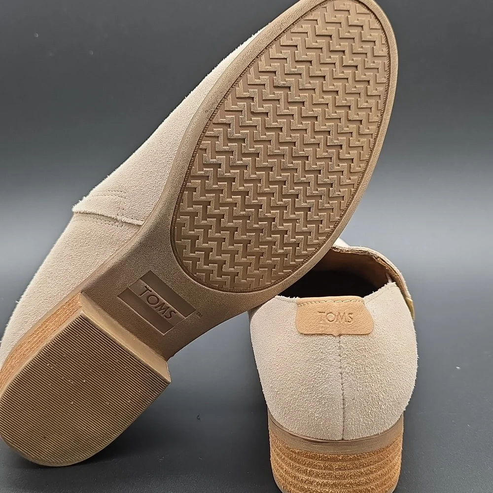 Toms Beige Suede Slip-On Loafer - Picture 5 of 7